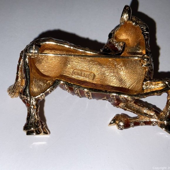 Rare Ciner Swarovski Zebra Brooch (Marked) - Picture 4 of 4